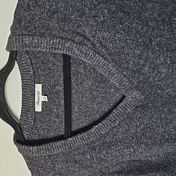 Madwell Preppy Casual Wool Blend V Neck Charcoal Gray Sweater XS - Picture 5 of 9